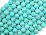 Turquoise Howlite, 8mm (7.5 mm) Faceted Round Beads-BeadBasic