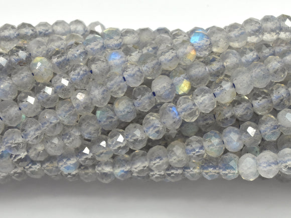 Labradorite Beads, 2.2x3.2mm Micro Faceted Rondelle-BeadBasic