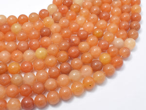 Red Aventurine Beads, Round, 8mm-BeadBasic