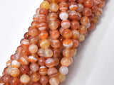 Natural Banded Agate, Striped Agate, 6mm (6.3mm)-BeadBasic
