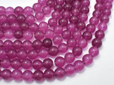 Jade Beads-Purple Red, 8mm Round Beads-BeadBasic