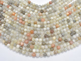 Peach / Gray / White Mixed Moonstone, 6mm Round Beads-BeadBasic