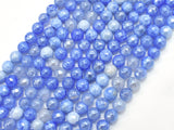 Mystic Coated Fire Agate- Blue, 6mm Faceted-BeadBasic