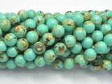 Shell Turquoise Howlite-Green, 6mm (6.5mm)-BeadBasic