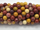 Mookaite Beads, Round, 8mm-BeadBasic