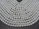 Mystic Coated White Agate, 8mm Faceted Round-BeadBasic