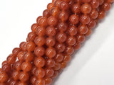 Jade - Orange, 8mm, Round-BeadBasic