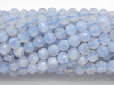 Blue Lace Agate, Blue Chalcedony, 3.5mm Micro Faceted-BeadBasic