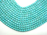 Turquoise Howlite, 8mm (7.5 mm) Faceted Round Beads-BeadBasic