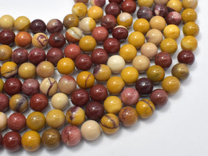 Mookaite Beads, Round, 8mm-BeadBasic