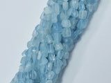 Aquamarine, 6x8mm Nugget Beads, 15.5 Inch-BeadBasic