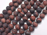 Matte Red Tiger Eye Beads, Round, 10mm, 15 Inch-BeadBasic