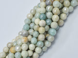 Mystic Coated Amazonite, 8mm (8.5mm) Faceted, AB Coated-BeadBasic