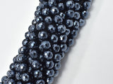 Mystic Coated Black Onyx, 8mm Faceted Round-BeadBasic