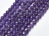 Amethyst Beads, Round, 8mm (8.5mm), 15.5 Inch-BeadBasic