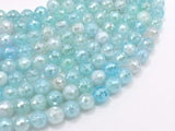 Mystic Coated Agate-Light Blue, 8mm Faceted-BeadBasic