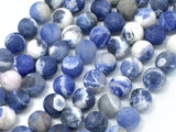 Matte Sodalite Beads, 10mm (10.5mm) Round Beads-BeadBasic