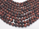 Matte Red Tiger Eye Beads, Round, 10mm, 15 Inch-BeadBasic