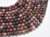 Rhodonite Beads, Round, 6mm (6.5mm)-BeadBasic