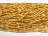 Yellow Jade Beads, 4mm (4.5mm) Round Beads-BeadBasic