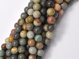 Polychrome Jasper, 8mm Round Bead-BeadBasic