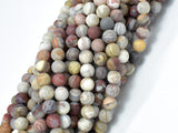 Matte Mexican Crazy Lace Agate Beads, 6mm Round Beads-BeadBasic