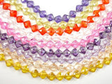 CZ beads, 6 x 6 mm Faceted Diamond Beads-BeadBasic
