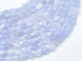 Blue Lace Agate, Blue Chalcedony, Approx 6x8mm Nugget Beads-BeadBasic