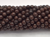 Jade Beads, Coffee, 6mm Faceted Round, 14.5 Inch-BeadBasic