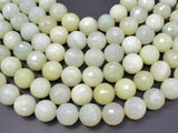 New Jade Beads, 18mm (17mm) Faceted Round Bead-BeadBasic