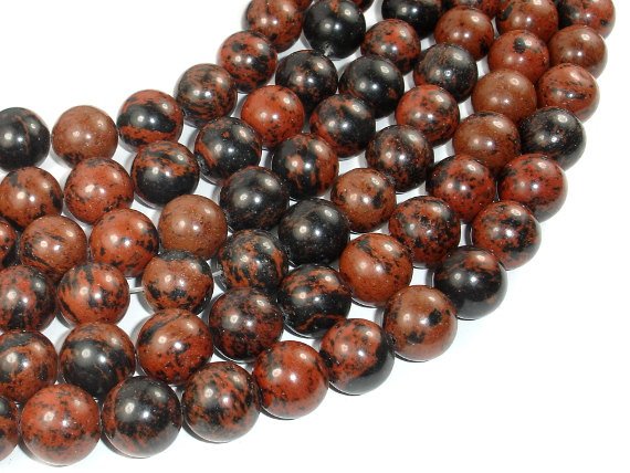 Mahogany Obsidian Beads, 14mm Round Beads-BeadBasic