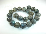 Labradorite Beads, 18mm Round Beads-BeadBasic