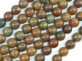 Wealth Stone Jasper Beads, 10mm (9.5mm) Round Beads-BeadBasic