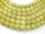 Olive Jade Beads, 12mm Round Beads-BeadBasic