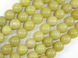 Olive Jade Beads, 12mm Round Beads-BeadBasic