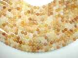 Matte Yellow Jade, 8mm Round Beads-BeadBasic