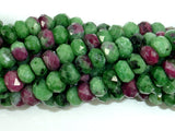 Ruby Zoisite Beads, Approx 4.5mm x 7mm Faceted Rondelle Beads-BeadBasic