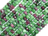 Ruby Zoisite Beads, Approx 4.5mm x 7mm Faceted Rondelle Beads-BeadBasic