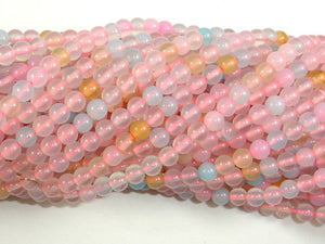 Agate Beads, 4mm(4.3mm) Round Beads-BeadBasic