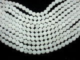 Matte White Jade Beads, 8mm Round Beads-BeadBasic