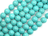 Howlite Turquoise Beads, 12mm Round Beads-BeadBasic