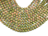 Unakite Beads, 10mm Round Beads-BeadBasic