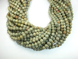 Silver Leaf Jasper Beads, 6mm Round Beads-BeadBasic