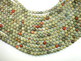 Silver Leaf Jasper Beads, 8mm Round Beads-BeadBasic