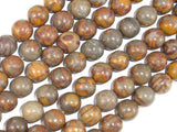 Bamboo Leaf Jasper Beads, 10 mm Round Beads-BeadBasic