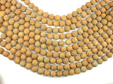 Matte Wood Jasper Beads, 10mm, Round Beads-BeadBasic