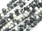 Matte Zebra Jasper Beads, 6mm Round Beads-BeadBasic