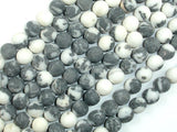Matte Zebra Jasper Beads, 8mm, Round Beads-BeadBasic