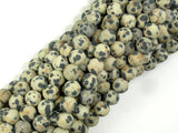 Matte Dalmation Jasper Beads, 6mm Round Beads-BeadBasic