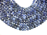 Sodalite Beads, 10mm Faceted Round Beads-BeadBasic